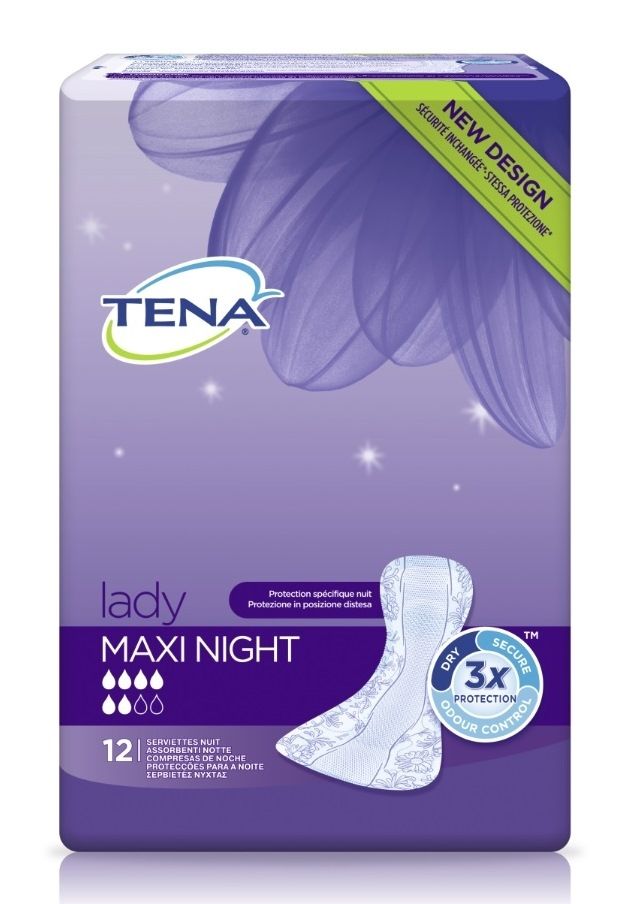 TENA Lady Maxi Night, la nueva compresa  para pérdidas de orina nocturnas