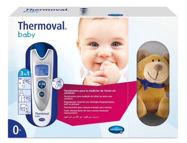 Un osito de peluche, el mejor aliado para tomar la temperatura a los más pequeños