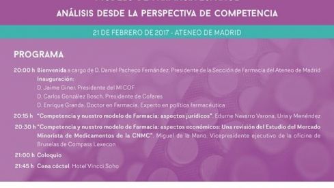 El COF de Valencia organiza la jornada «Aportaciones Económico-Jurídicas al Modelo de Farmacia Español»
