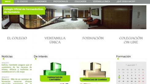 El Colegio Oficial de Farmacéuticos de Cantabria renueva su página web