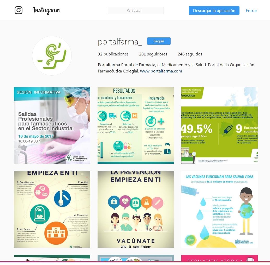 El Consejo General de Colegios Farmacéuticos estrena perfil en Instagram