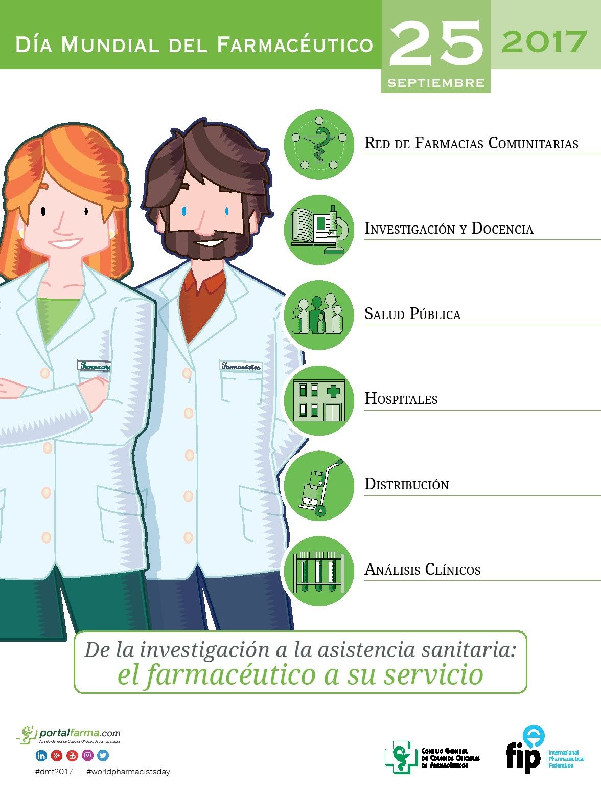 «De la investigación a la asistencia sanitaria: el farmacéutico a su servicio», lema del Día Mundial del Farmacéutico