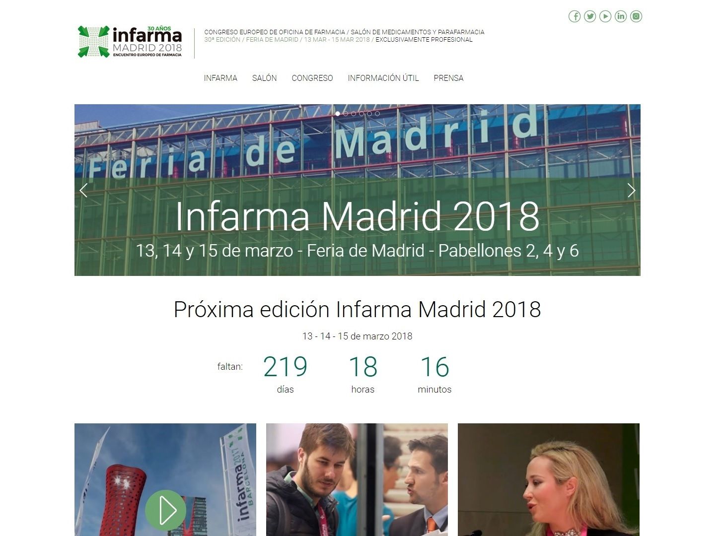 Infarma Madrid 2018 estrena una web más participativa