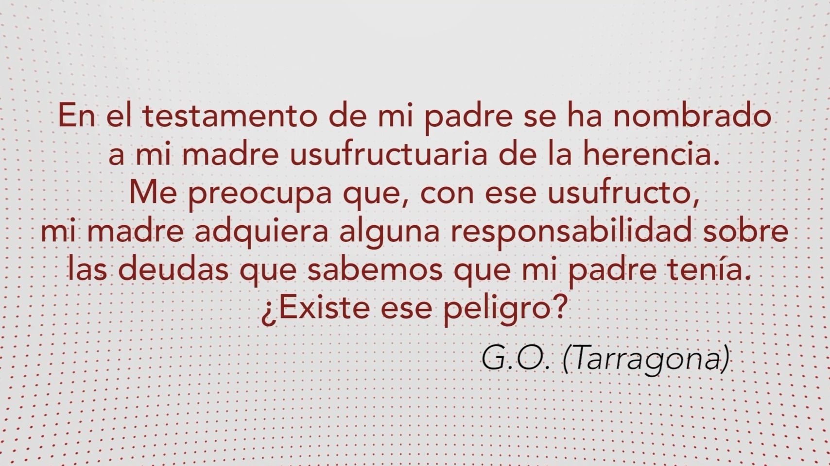 El usufructo no acarrea responsabilidad por las deudas del causante