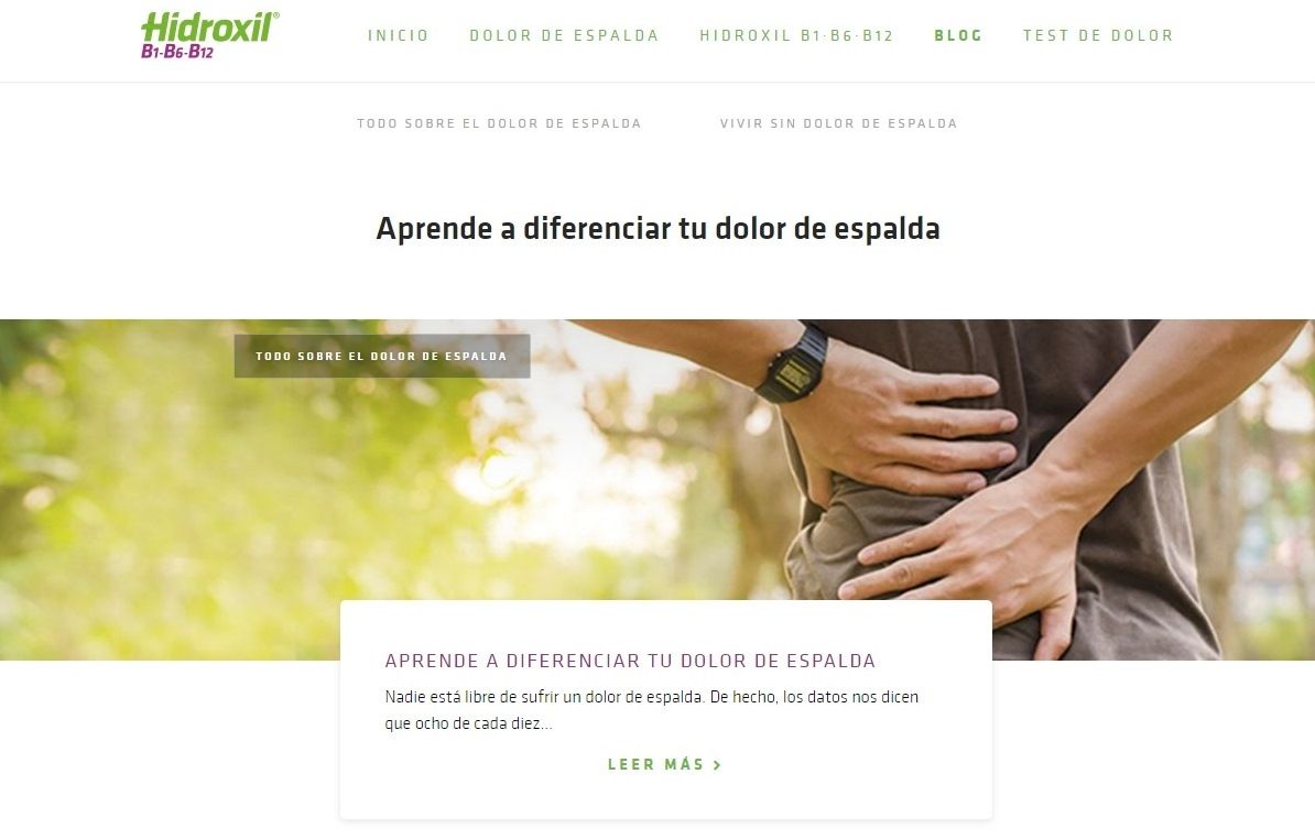 Una nueva web ofrece consejos personalizados sobre el dolor de espalda