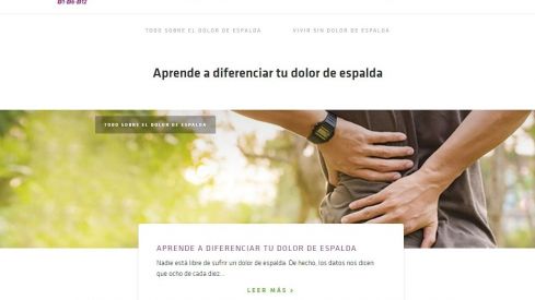 Una nueva web ofrece consejos personalizados sobre el dolor de espalda