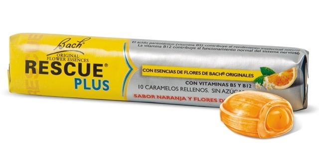 Rescue® Plus, caramelos con vitamina B5 y B12 y Flores de Bach® originales