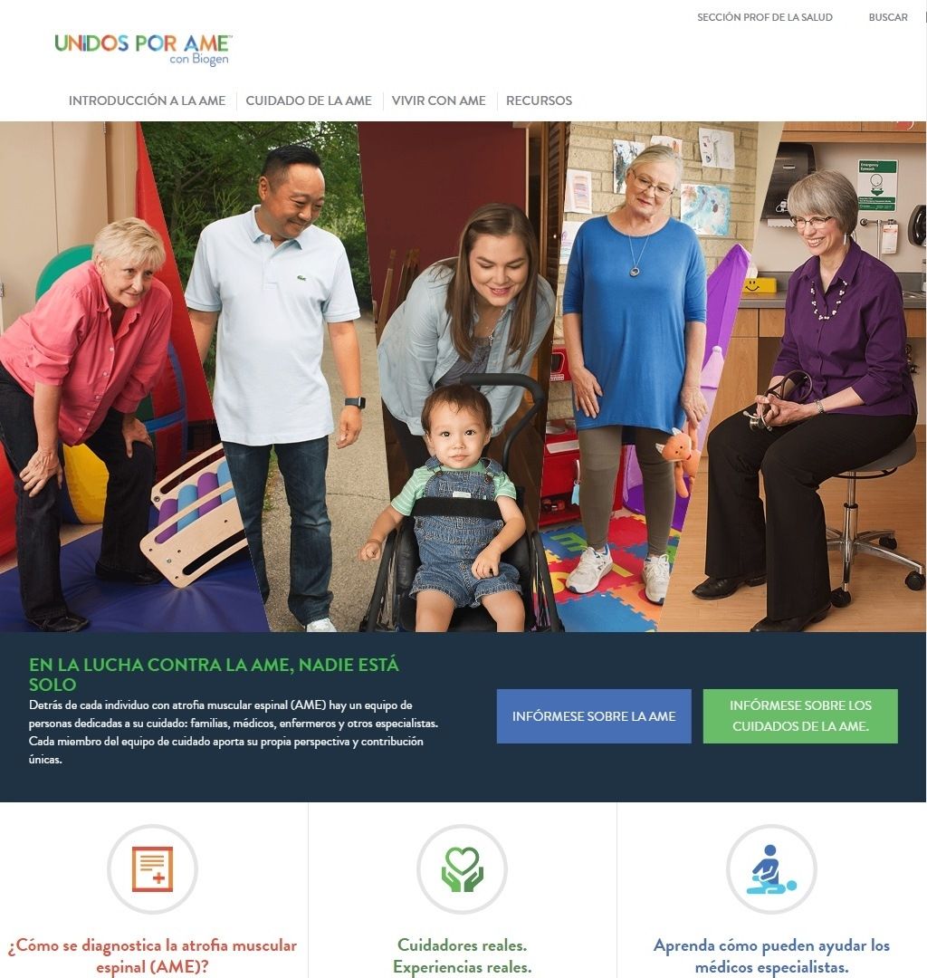 ‘Unidos en la lucha contra la AME’, primera web dirigida a los familiares y cuidadores de personas afectadas por atrofia muscular espinal
