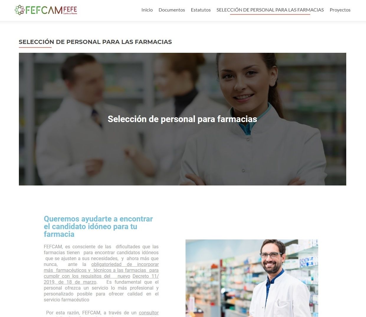 FEFCAM lanza un servicio de selección de personal para las farmacias