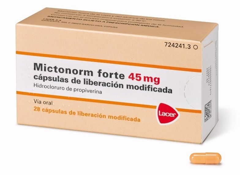 LACER comercializa una nueva dosis de propiverina: Mictonorm Forte 45 mg