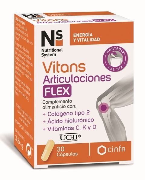 Nuevo Ns Vitans Articulaciones FLEX, complemento alimenticio para la regeneración del cartílago