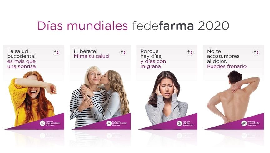 Salud bucodental, salud de la mujer, migraña y dolor protagonizan las campañas sanitarias de fedefarma en 2020