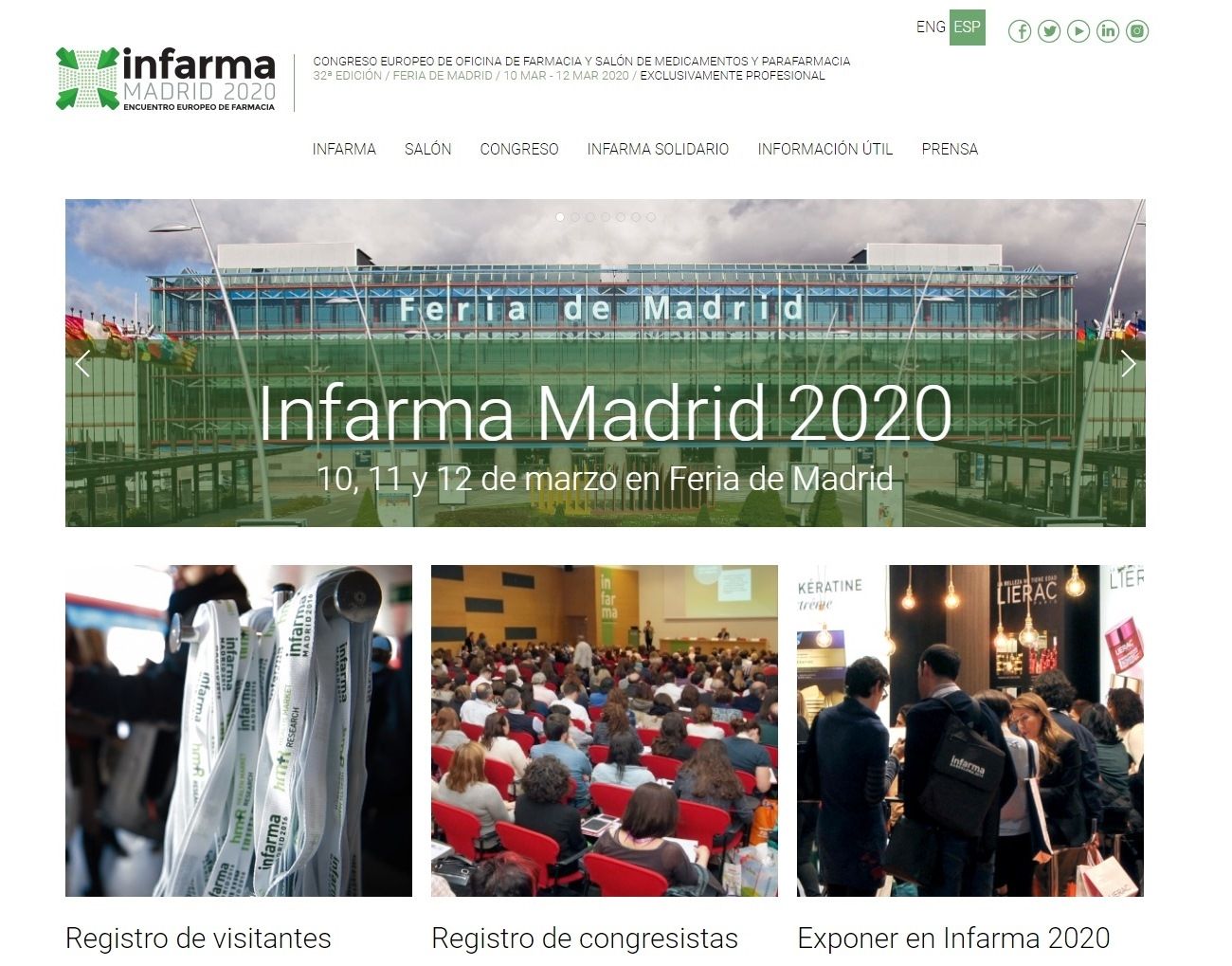 Infarma Madrid 2020, declarado de interés sanitario