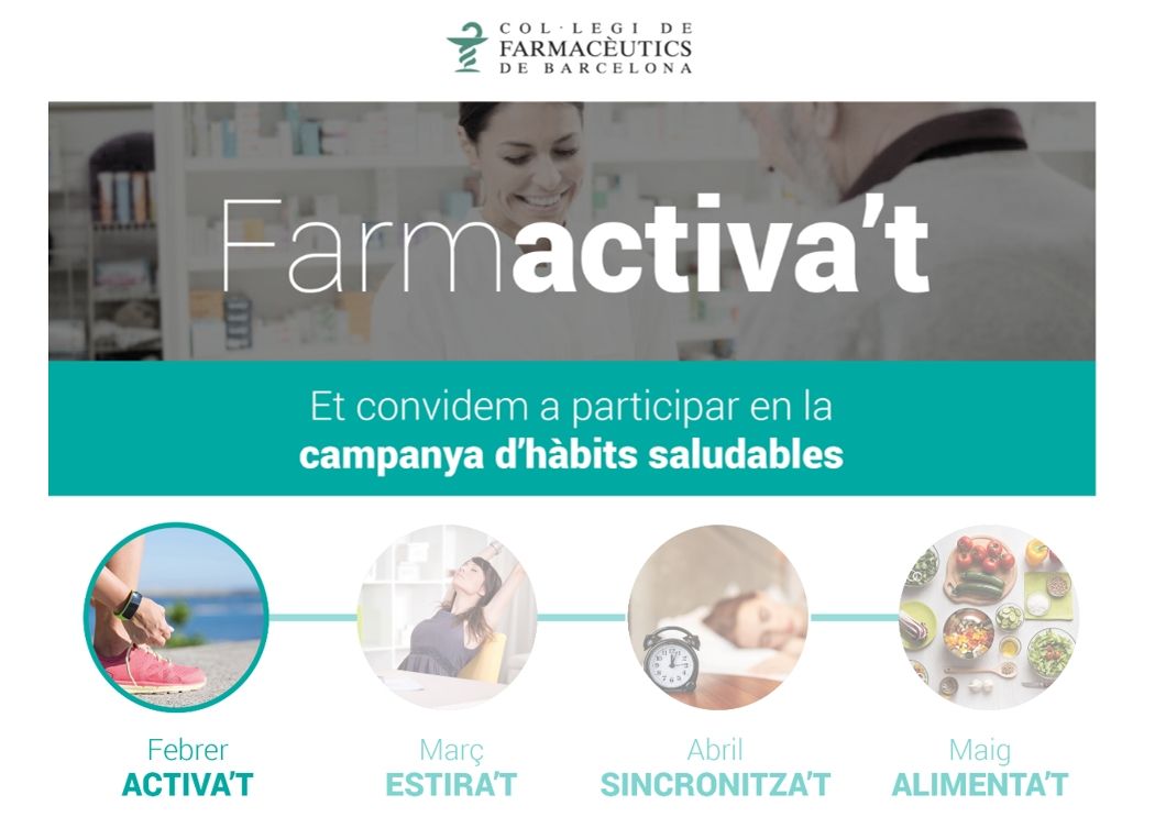 El COF de Barcelona pone en marcha Farmactiva’t, una campaña para promover hábitos saludables entre los colegiados