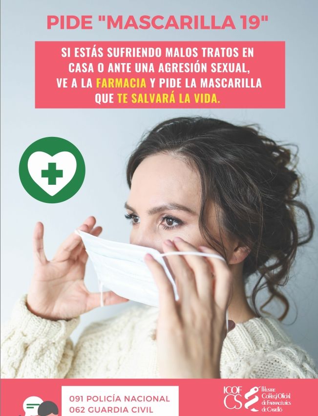 Castellón pone en marcha la campaña «Contra la violencia de género, Mascarilla 19»