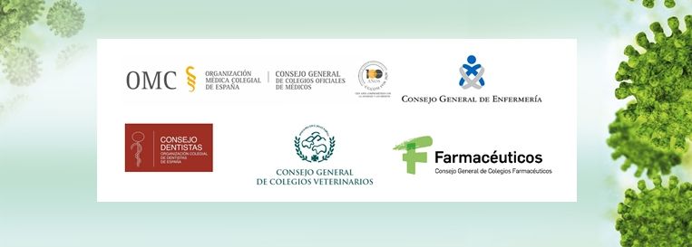 Comunicado conjunto de los consejos generales de dentistas, enfermeros, farmacéuticos, médicos y veterinarios, ante la pandemia del COVID-19