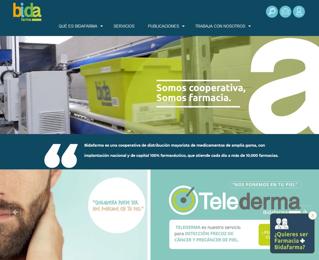 Bidafarma renueva su web pública