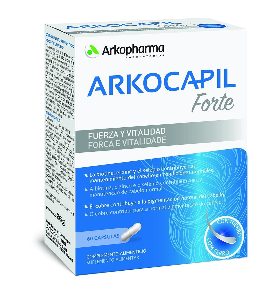 Arkocapil Forte asegura los nutrientes que necesita el cabello