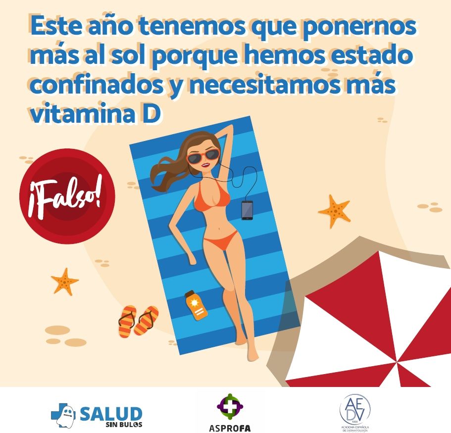 #SaludsinBulos, AEDV y ASPROFA actualizan el «Decálogo de bulos en fotoprotección»