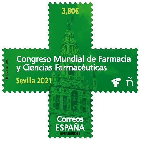 Correos emite un sello con motivo del Congreso Mundial de Farmacia que se celebrará en Sevilla en 2021