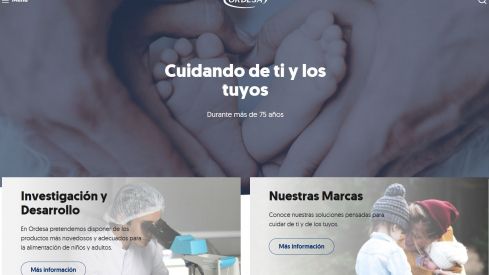 Laboratorios Ordesa estrena su nueva web corporativa