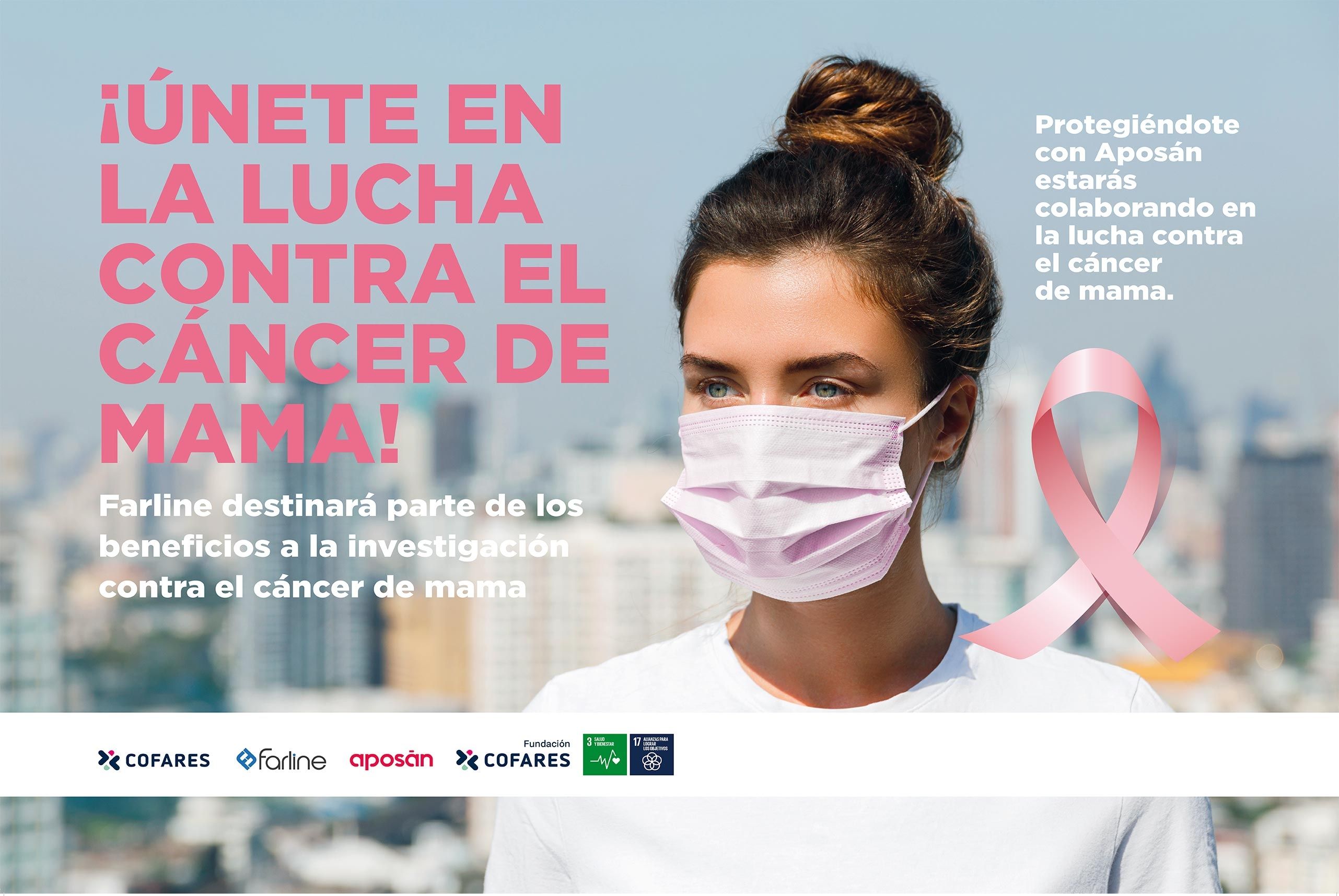 Cofares lanza una mascarilla quirúrgica rosa para apoyar la investigación contra el cáncer de mama