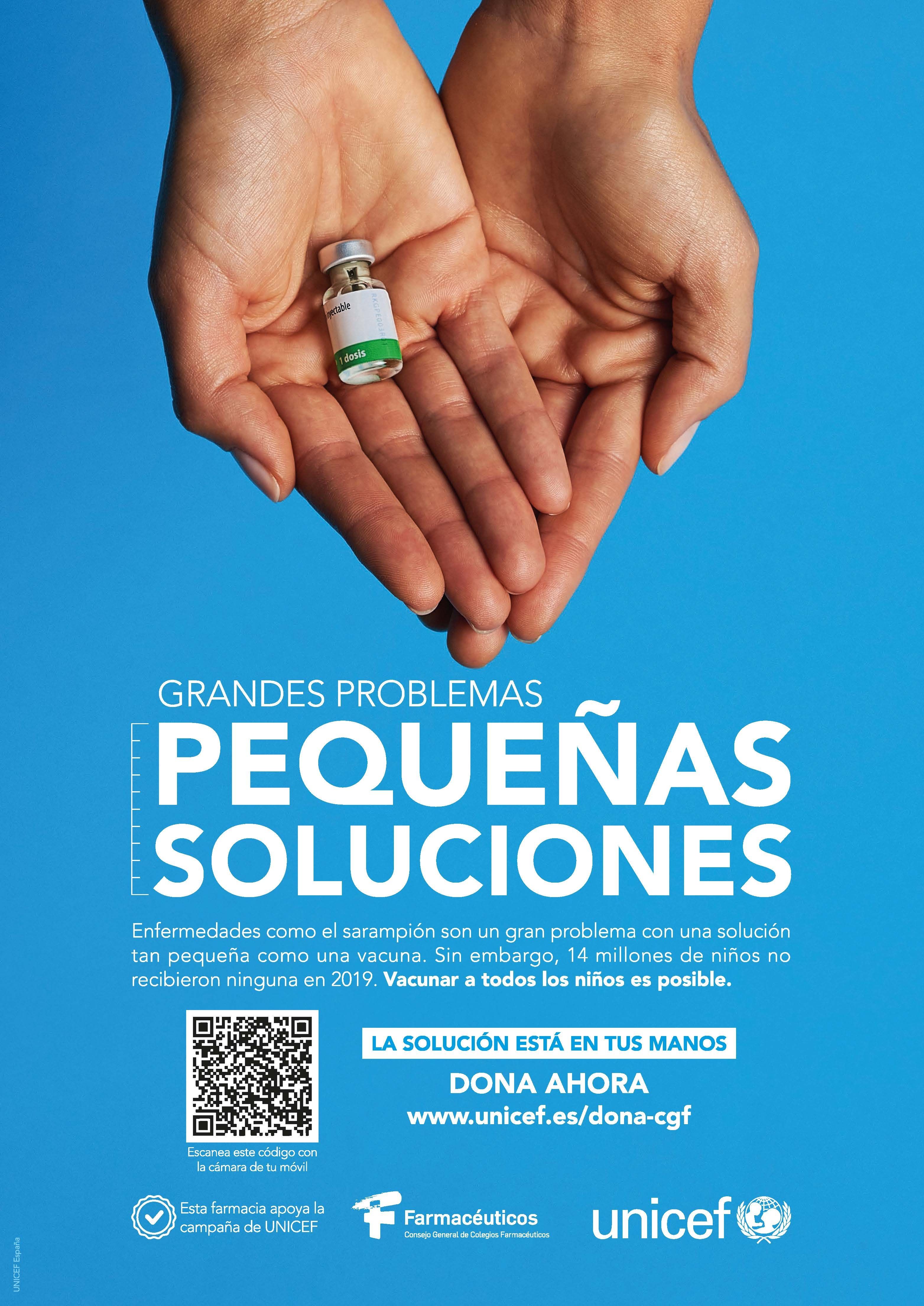 El Consejo General de Colegios Farmacéuticos se une a la campaña de vacunación infantil de UNICEF