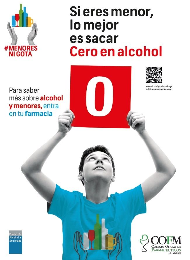 Las farmacias madrileñas se unen a la campaña «Menores ni una gota»