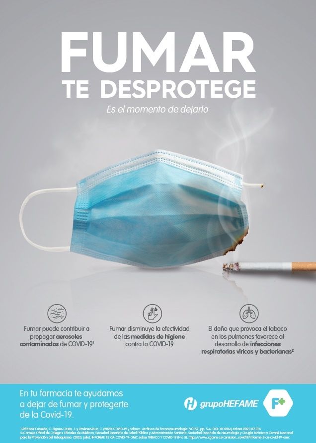 Grupo Hefame lanza la campaña “Fumar te desprotege. Es el momento de dejarlo”