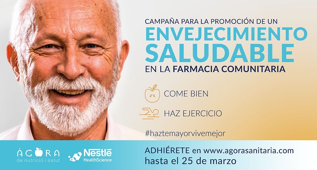 Los Colegios de Farmacéuticos de Barcelona y Madrid y Nestlé Health Science impulsan una campaña para la promoción de un envejecimiento saludable en la farmacia comunitaria