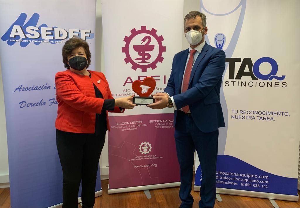 AEFI recibe la “Distinción España en el Corazón” por su labor en la lucha contra la COVID-19
