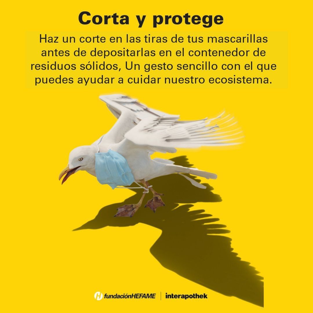 Hefame lanza una campaña para enseñar a la población a desprenderse adecuadamente de sus mascarillas usadas
