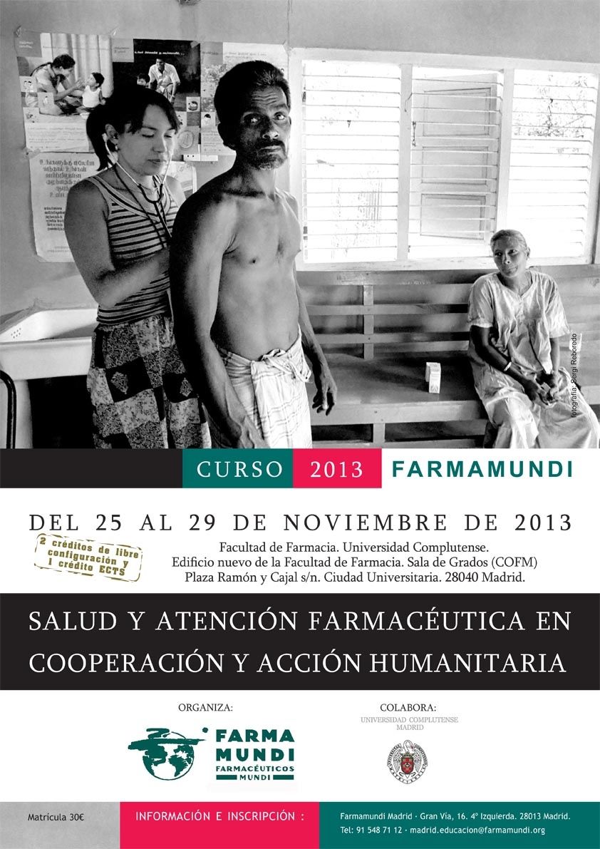 VII Curso de salud y atención farmacéutica en cooperación y acción humanitaria en Madrid